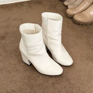 Elegant White Ankle Boots